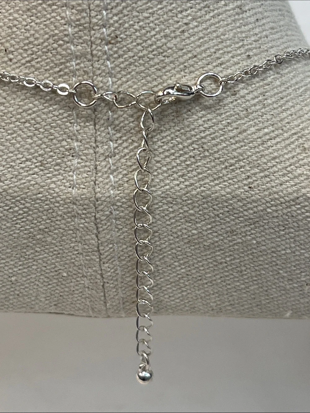 Auburn collegiate silver necklace with AU pendant in blue and orange